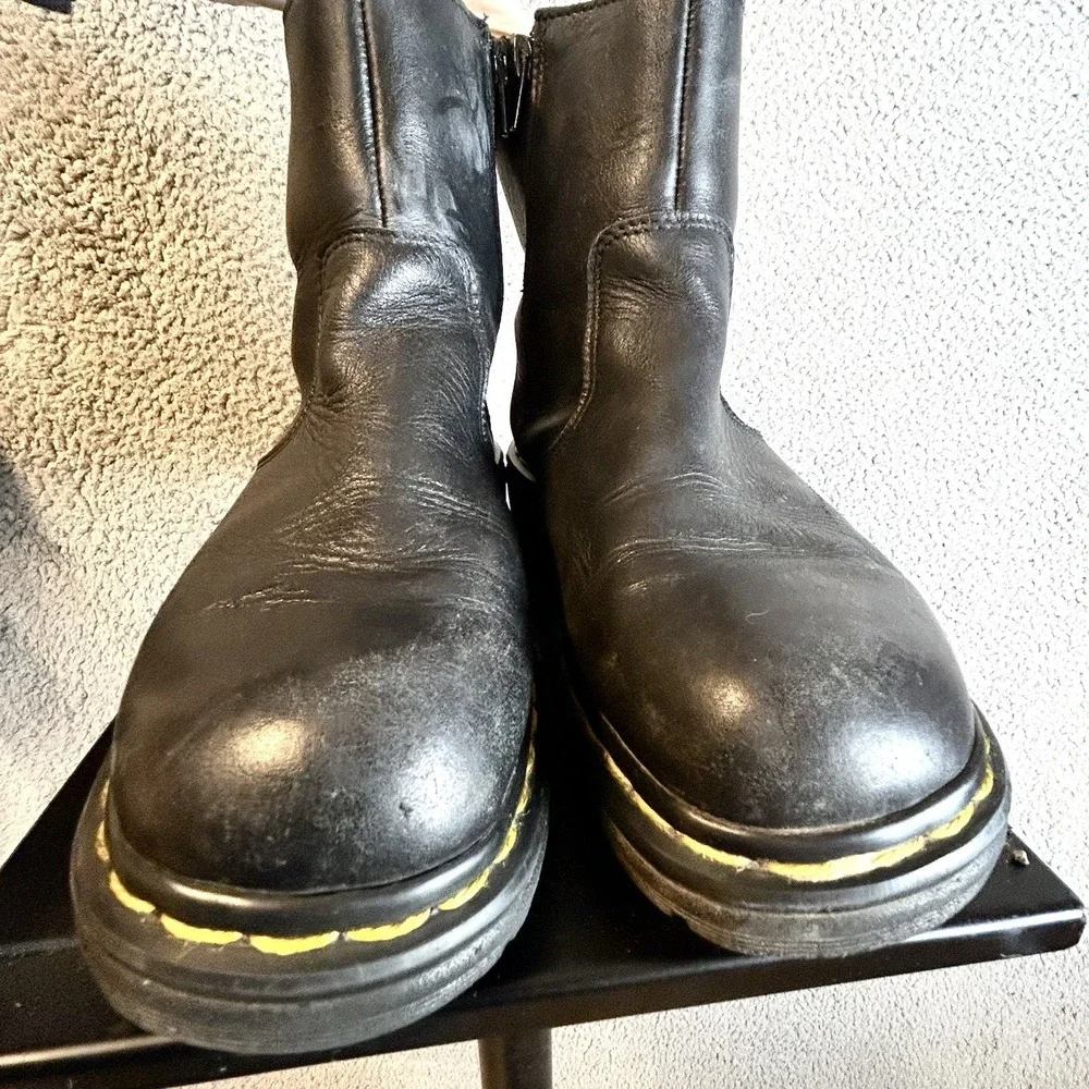 Vintage 90s Dr Martens 9489 Zip Up Black Boots Men's 6 Women's 8 Chunky Grunge